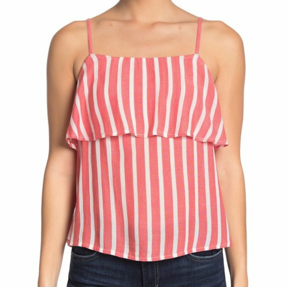 Abound Striped Adjustable Straps Top